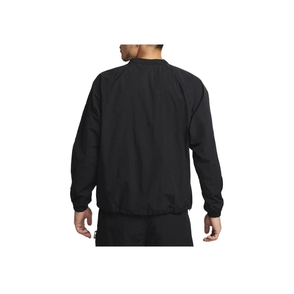 Nike Mens Black White Swoosh Woven Jacket DX0661-010