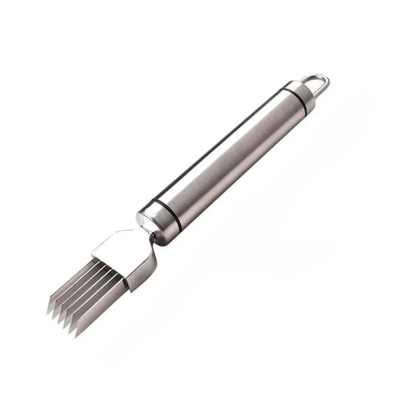 

Practical Stainless Steel Scallion Cutter with Ergonomic Handle | Onion & Garlic Shredder for Kitchen Efficiency