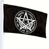 1pc Multi-Size, Triple Moon Pentagram Pagan Flag | Celestial Pattern, Polyester with Rings, Suitable for Home/Garden/Outdoor/Indoor Use