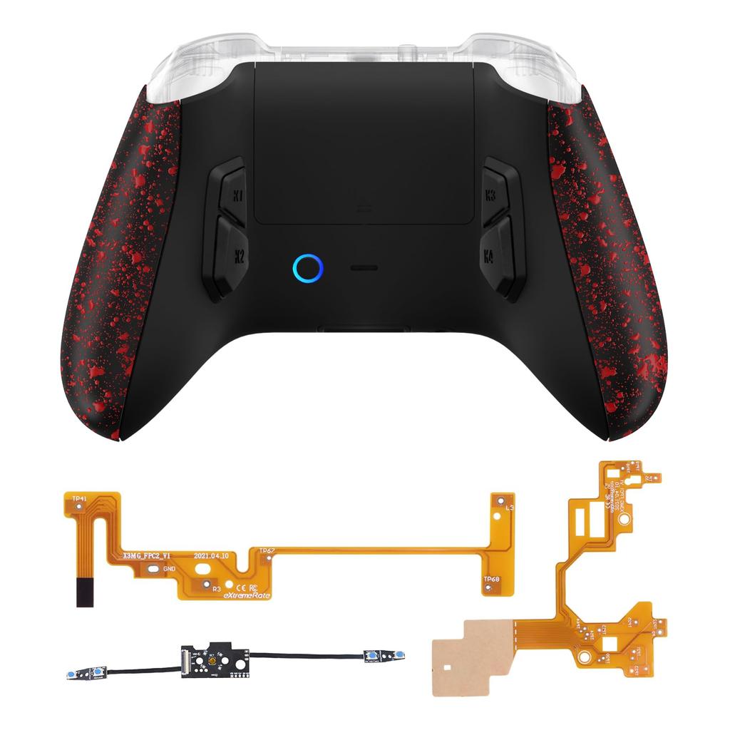 eXtremeRate Textured VICTOR X Remap Kit for Xbox Series 6 Black Redesigned Back Side and 4 Back Buttons Controller Not Included S/X, Profiles, Shell,