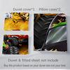 3pcs Monster Truck Series Home Bedding Set-Universal Three-Piece Suit for Bedroom, Guest Room, Living Room, Hotel-Perfect Gift for Fans, Tra