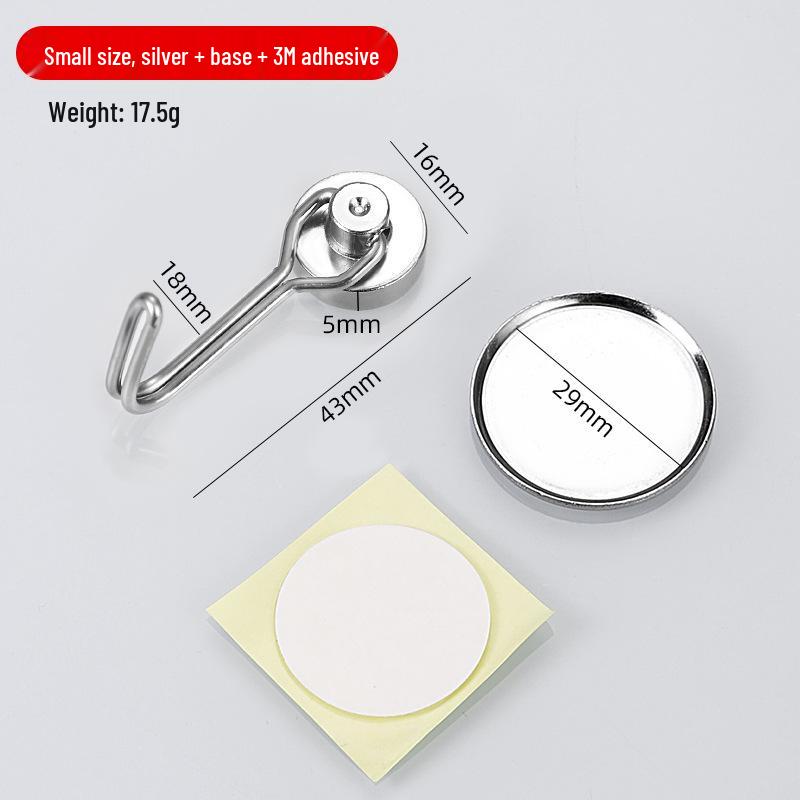 Rotating No-Drill Metal Magnetic Bathroom Door Hook