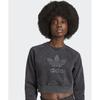 Adidas Washed Cropped Sweatshirt   Black Iw5559