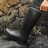 Men's High-Top Waterproof Non-Slip Rain Boots with Drawstring Long Tube Style