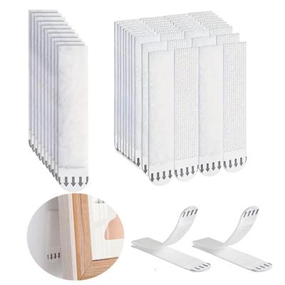 12 párů proužek na zavěšení obrázků Heavy Duty Lepkavý věšák na obrázky Odnímatelný bez lepidla bez hřebíků Foto