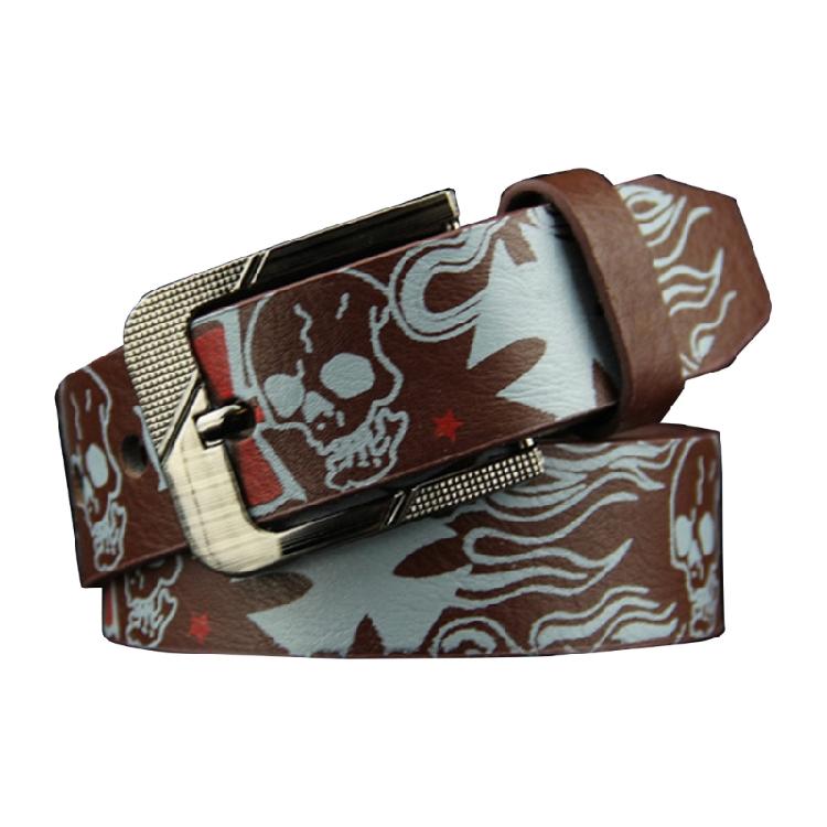 Skull Print Belt Men Women Unisex Hiphop Belt Adult Casual Clothing Accessories