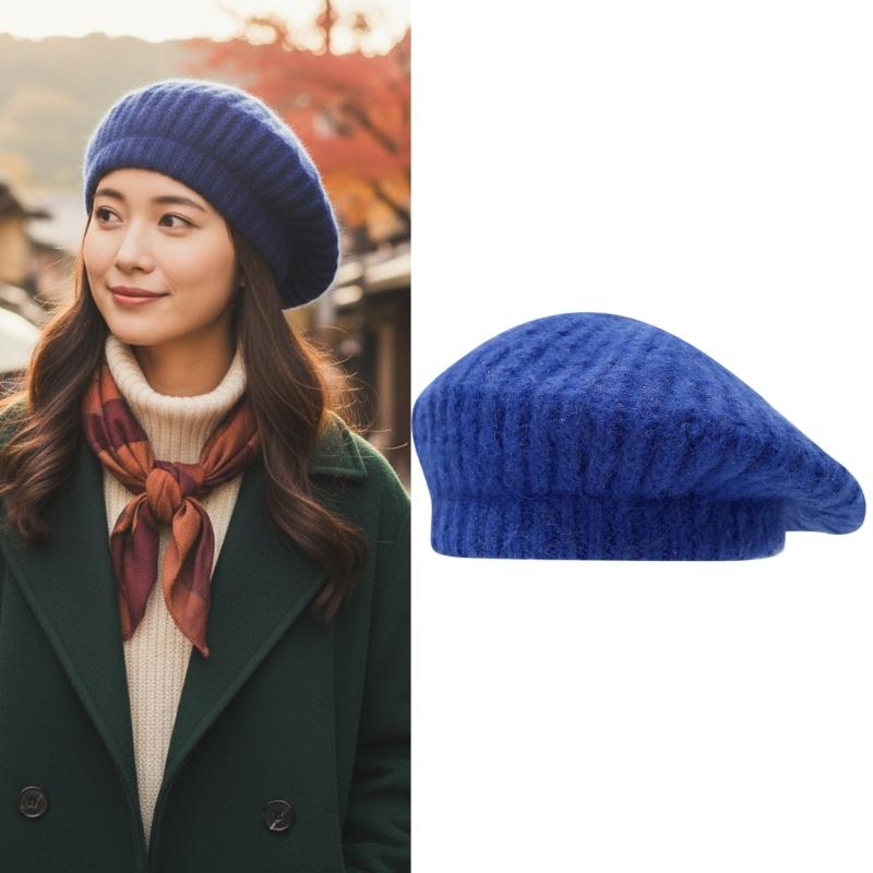 Breathable Wool Blend Beret Design Cold Weather Hat Adjustable Fit Autumn Winter Hat For Men And Women