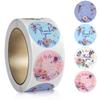 100-500Pcs 4 Styles Thank You Sticker for Seal Labels Round Floral Multi Color Labels Sticker Handmade Offer Stationery Sticker