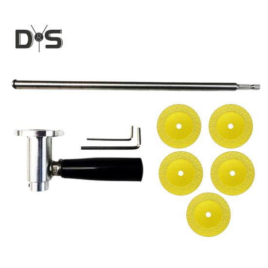 Cortatubos de PVC con 5 hojas de sierra de repuesto Mango ergonómico Profundidad de corte ajustable Acero inoxidable Herramienta cortatubos interior de fontanería