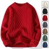 Herren Lockere Dicke Zopfmuster Pullover Pullover Lässig Winter Warm Oberbekleidung