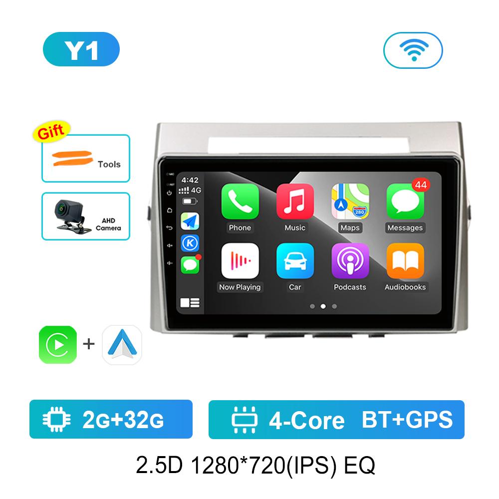 Car Radio Multimedia Player for Toyota Corolla Verso AR10 2004 - 2009 QLED Screen Android OS Head Unit WiFi GPS Navi DSP Stereo