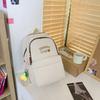 Simplified Bear Letter Printed Student Backpack With Plush Pendant For School