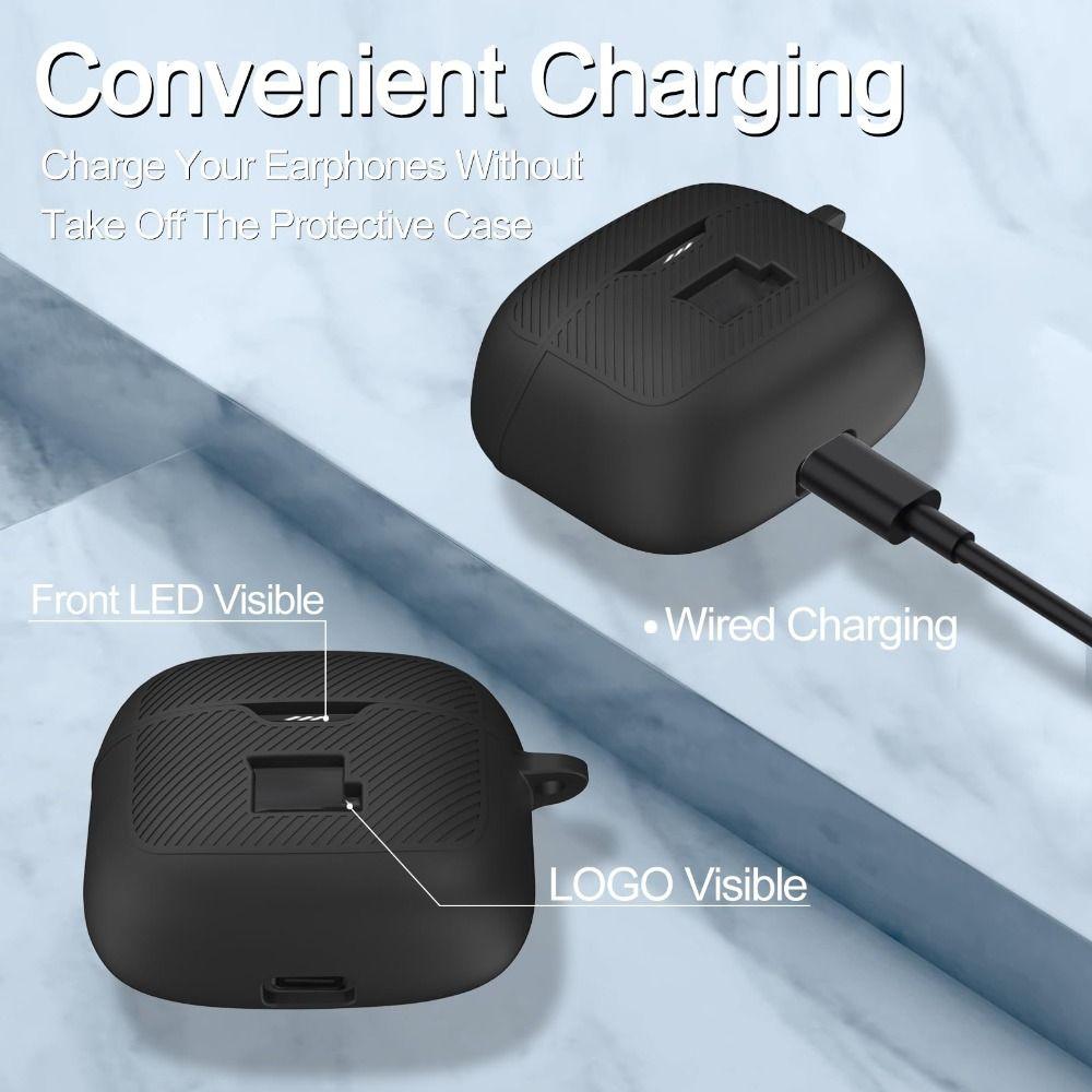 Anti-fall Earbuds Cover Silicone Charging Box Shell Headphone Protective Case for JBL Tune Buds 2