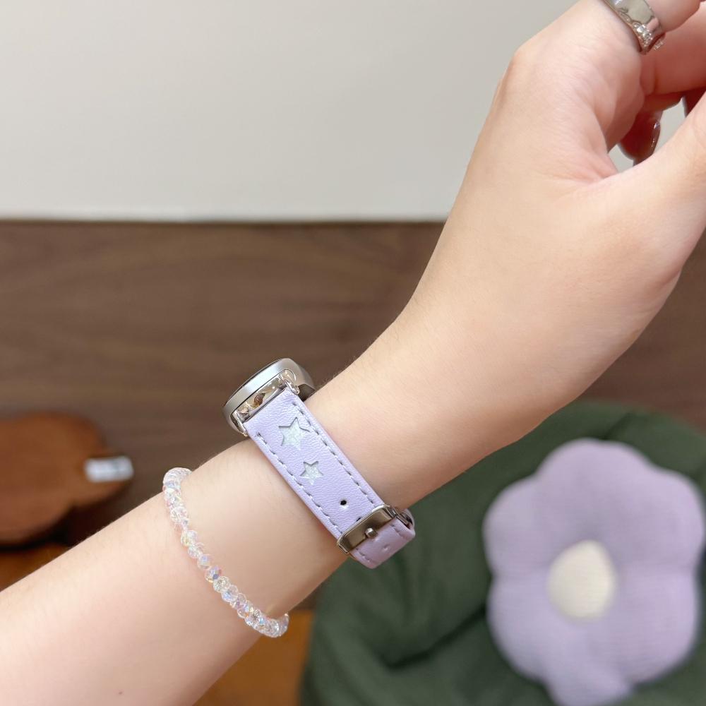 Cinturino in Pelle Dopamine Stars per Xiaomi Mi Band 10 9 8 Braccialetto da Polso per Xiaomi Band 8 9 10 Pro Fibbia Metallica per Huawei Fit 3 4 5 Pro Braccialetto Sportivo