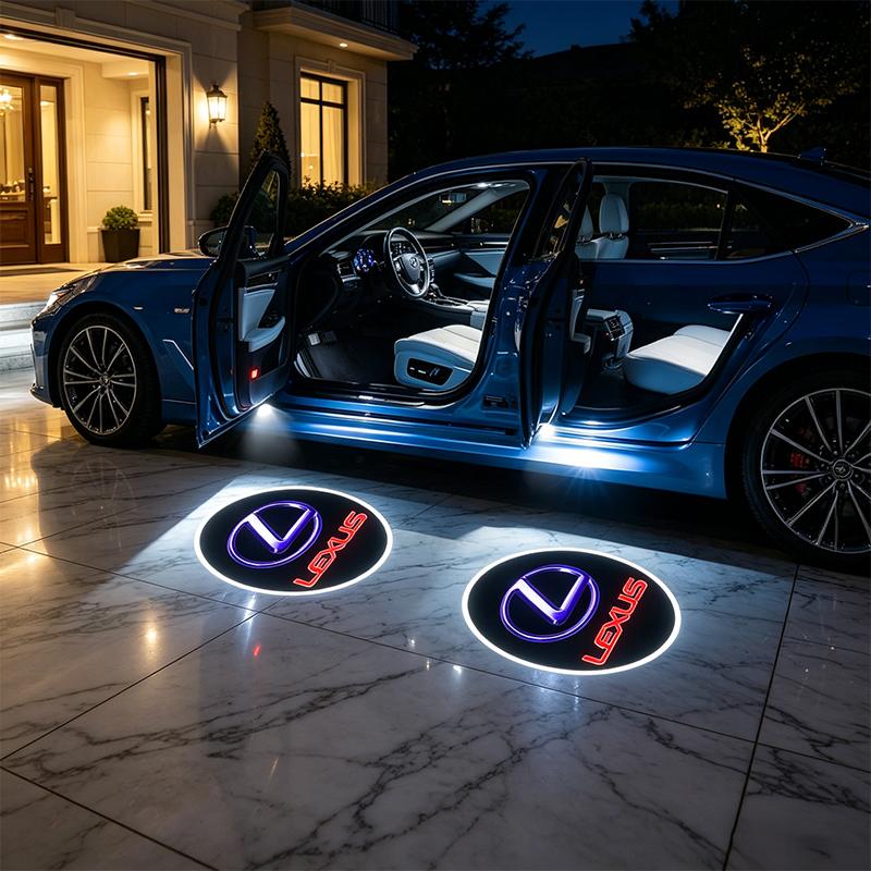 Bouchon de Valve de Voiture 2PCS/SET Lumière d'Accueil de Porte de Voiture Lampes Projecteur LED pour Voiture Autocollants Pour Lexus ES300 RX330 RX300 IS250 IS200 CT200h NX