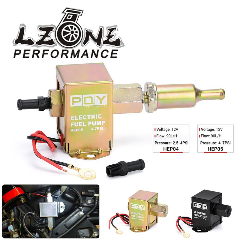 Universal 12V Electronic Inline Fuel Pump 4-7PSI High Pressure 90LPH Gas Petrol Diesel Compatible 40104 40106 40107 P502