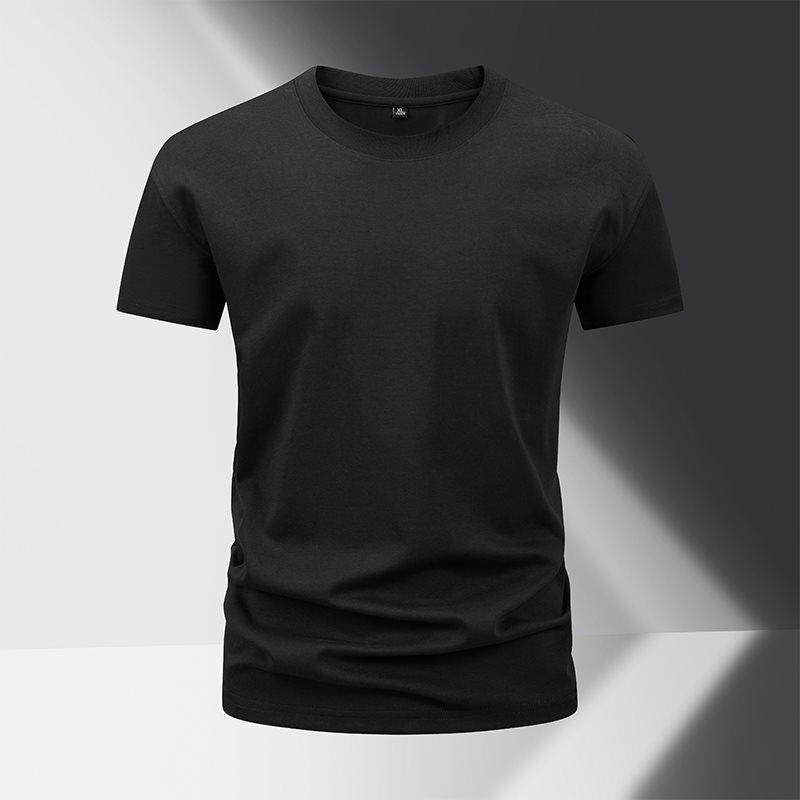 Men's Crew Neck 2026 Summer Casual Heavyweight Merc Cotton Slim Fit T-Shirt