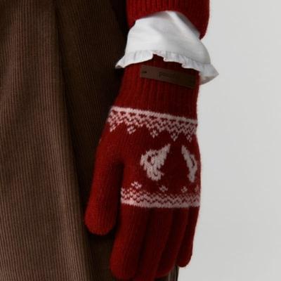 DEPOUND Holiday Knit Gloves - Red