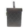 CHANEL No. 5 Black Bicolor Lamb GHardware 2-Way Vanity Shoulder bag blackUsed