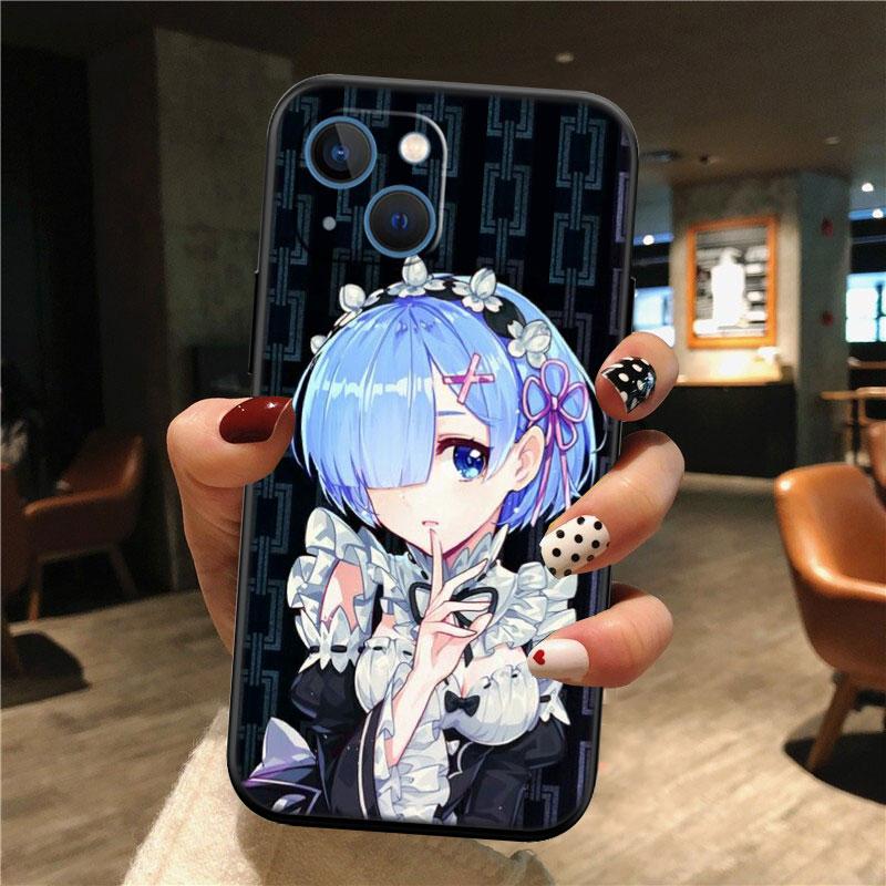IK26 Emilia Ram Rem Phone Case for Samsung Galaxy M06 M15 M16 M35 M55 M56 A36 A42 A50 A50S A51 A52 A32 A33 A05 A05S A06 A16 A20