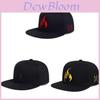 Fire Embroidery Hip Hop Cap With Adjustable Fit For Outdoor Sun Protection