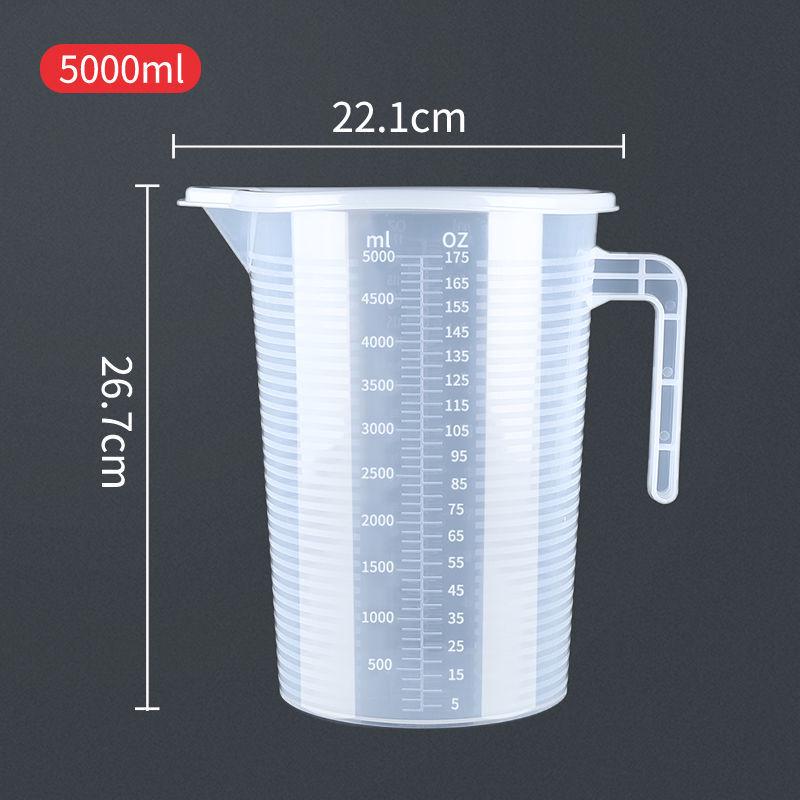 Graduated Measuring Cup Set - 1000ml & 5000ml Cylinders for Milk Tea Shop Equipment