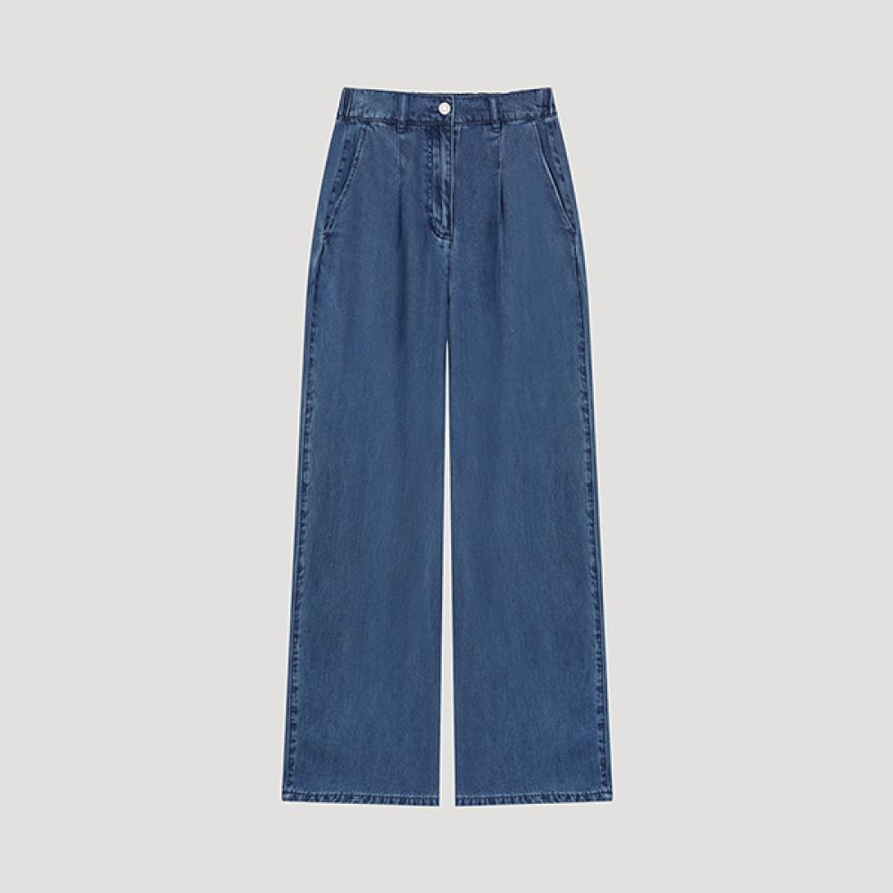 

Она S Miss Back Banding Wide Denim PantS SSmSlo22120 Na navy/55