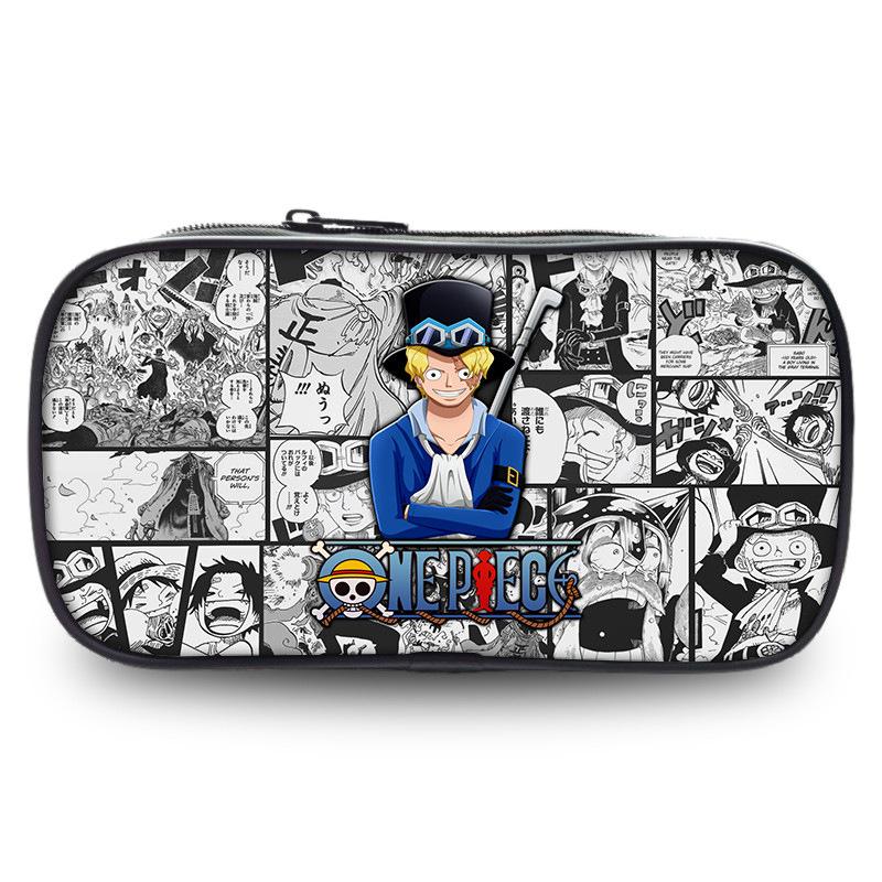 One Piece Monkey D. Luffy Pattern Pencil Case Makeup Bag Pen Bag Student Big Capacity School Supplies Zipper Pencil Pouch