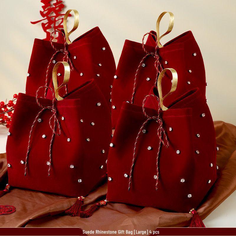 Bridesmaid Handbag Gift: Wedding Favor Red Envelope Candy Box