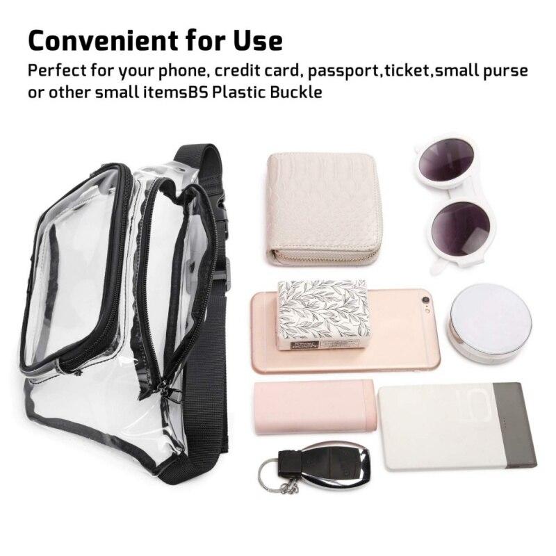 Clear Fanny Pack Waterproof Cute Waist Bag Purse Transparent Adjustable Belt Bag Harajuku Streetwear Transparent Belt Bags