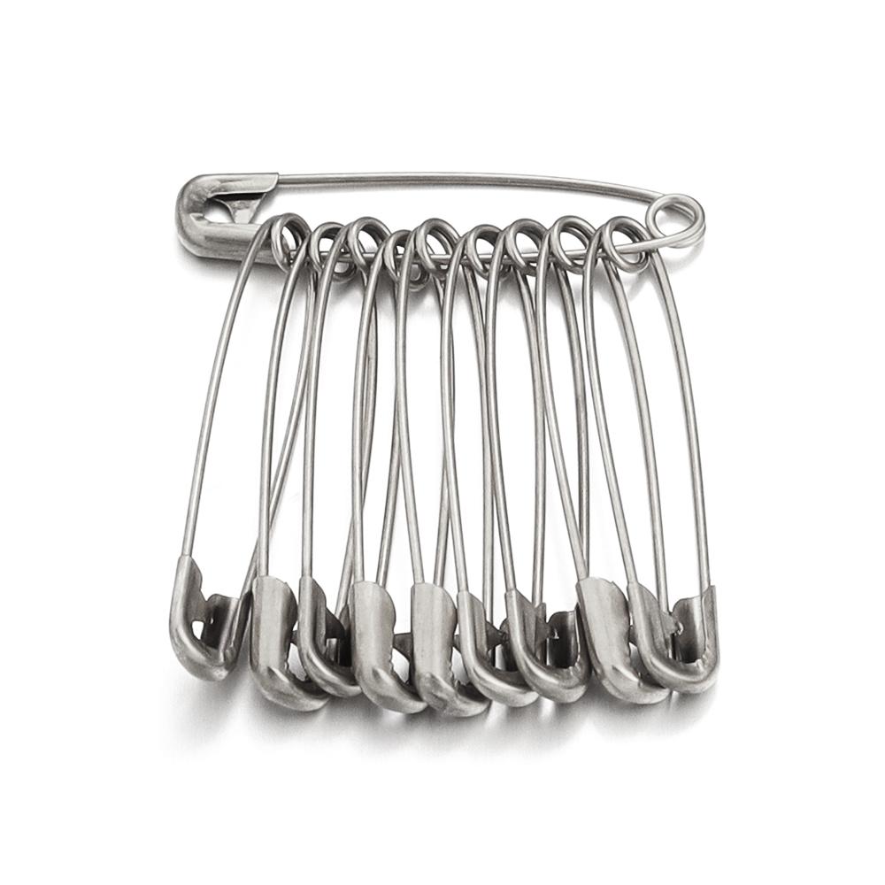10pcs Stainless Steel Safety Pins 20-56mm Multi Size Gold Steel Color Safety Pins For DIY Home Garment Sewing Tools Accessories
