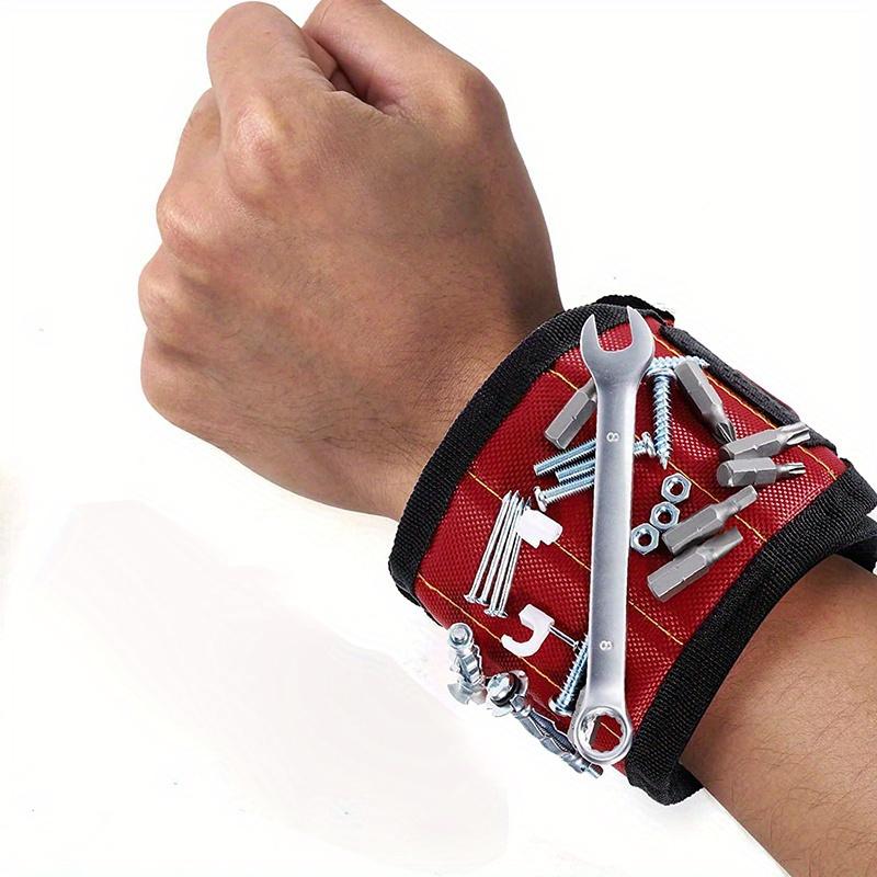 Magnetisches Werkzeughalter-Armband - Verstellbar, Schwerlastgewebe mit eingebetteten Magneten, Tragbares Heimwerker-Zubehör