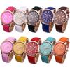 Female Leather Belt Casual Fashion Watches Three Six-Pin Quartz Watches 10 Pcs (Mixed Color)