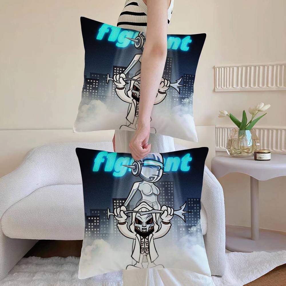 The W-Weeknd Anime Pillow Case Anti-dustmite Pillowcase Invisible Zipper Silky Sofa Cushion Cover
