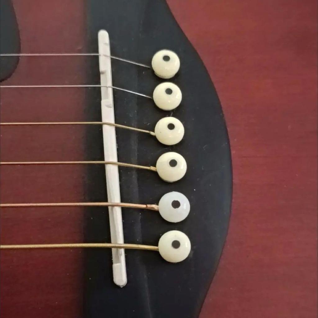 winova Acoustic Guitar Bridge Pins Made of ABS Beige with Pin String Pin Guitar Set of 36 Plastic, & Black, Puller, Replacement, Accessories,
