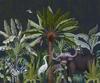 Photomural Animals Amidst Palm Trees And Plants Smooth Vinyl 368x280