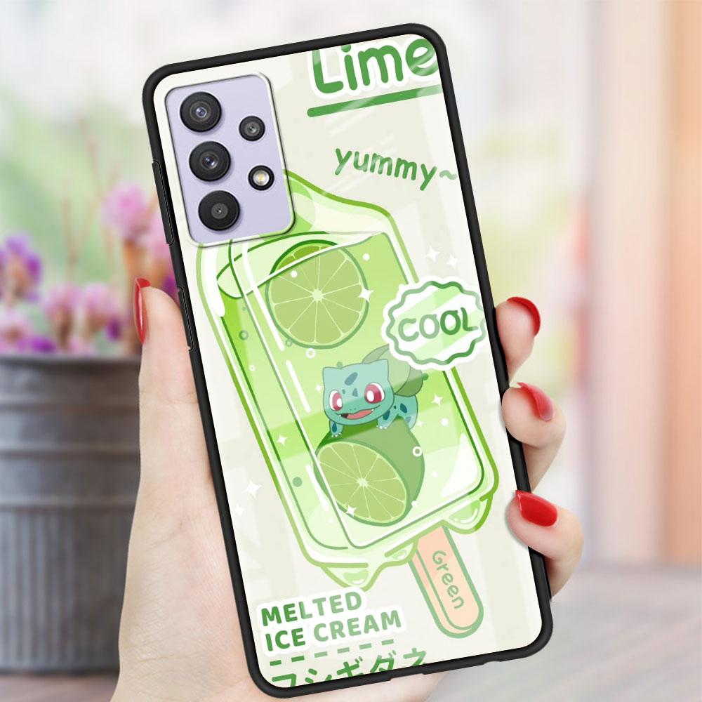 Skleněné pouzdro Pro Samsung Galaxy A52 A71 A50 A51 A70 A21s A31 A72 A10 A12 A30 A22 5G Kryt na telefon Pkemon