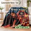Foo Fighters Custom Name Flannel Throw Blanket Soft Warm for Sofa Bed Indoor Home Use