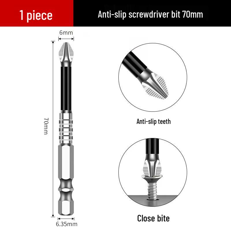 K5 Anti-Slip Shock-Resistant Phillips Screwdriver Bit Set - Strong Magnetic, High Hardness, High Torque.