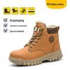 Men’s Four-Season Steel Toe Safety Boots: Anti-Smash, Anti-Puncture, Wear-Resistant, Comfortable High-Top Work Shoes