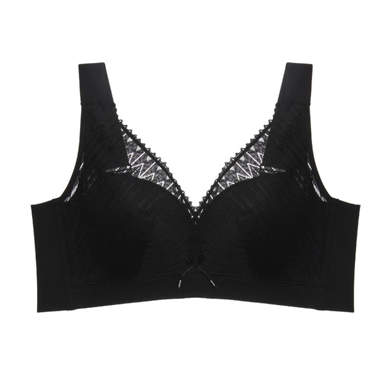 

Регулируемый бюстгальтер для женщин с боковой поддержкой и пуш-ап для большой груди 85C чёрный