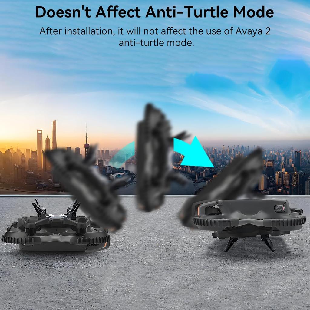 Avata 2 Accessories Set - with Propellers Gimbal Bumper Guards Protector Low Noise Blades Spider Landing Gear Camera Lens Cover for DJI Avata 2 Drone