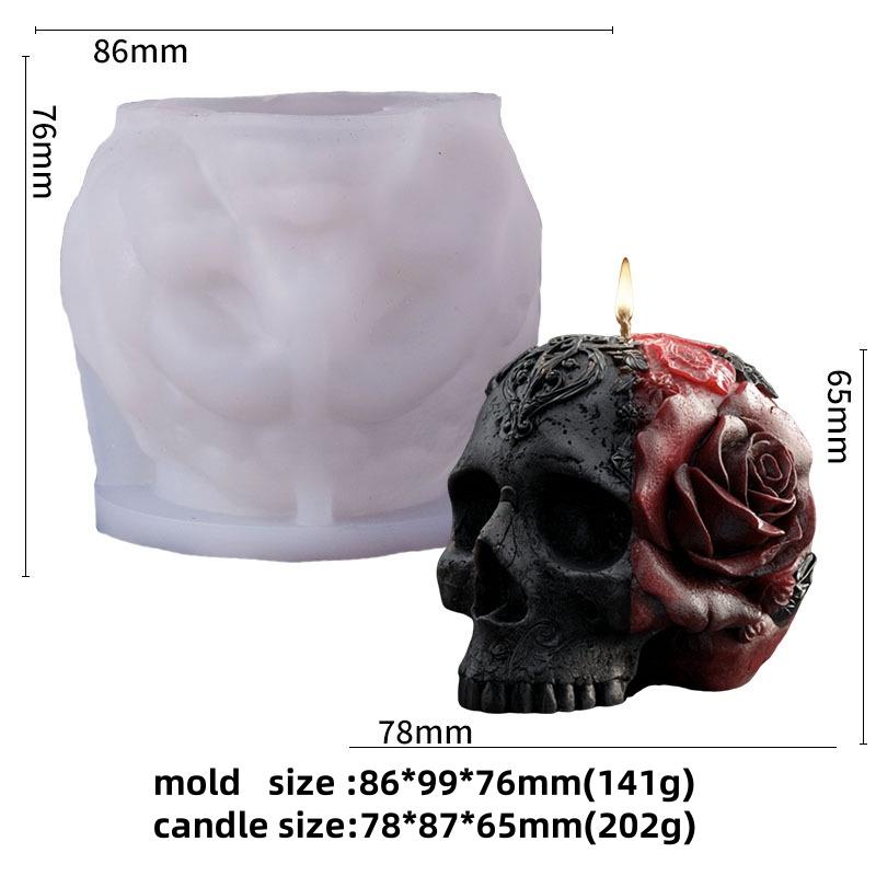 Halloween Hat Skull Candle Silicone Mold DIY Spider Snake Skeleton Gypsum Resin Casting Mold Halloween Decoration