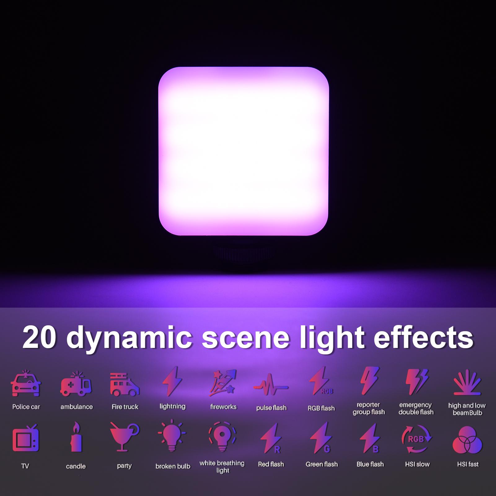 Andoer W64RGB Mini RGB светодиодный светильник для видеосъемки — фото 4