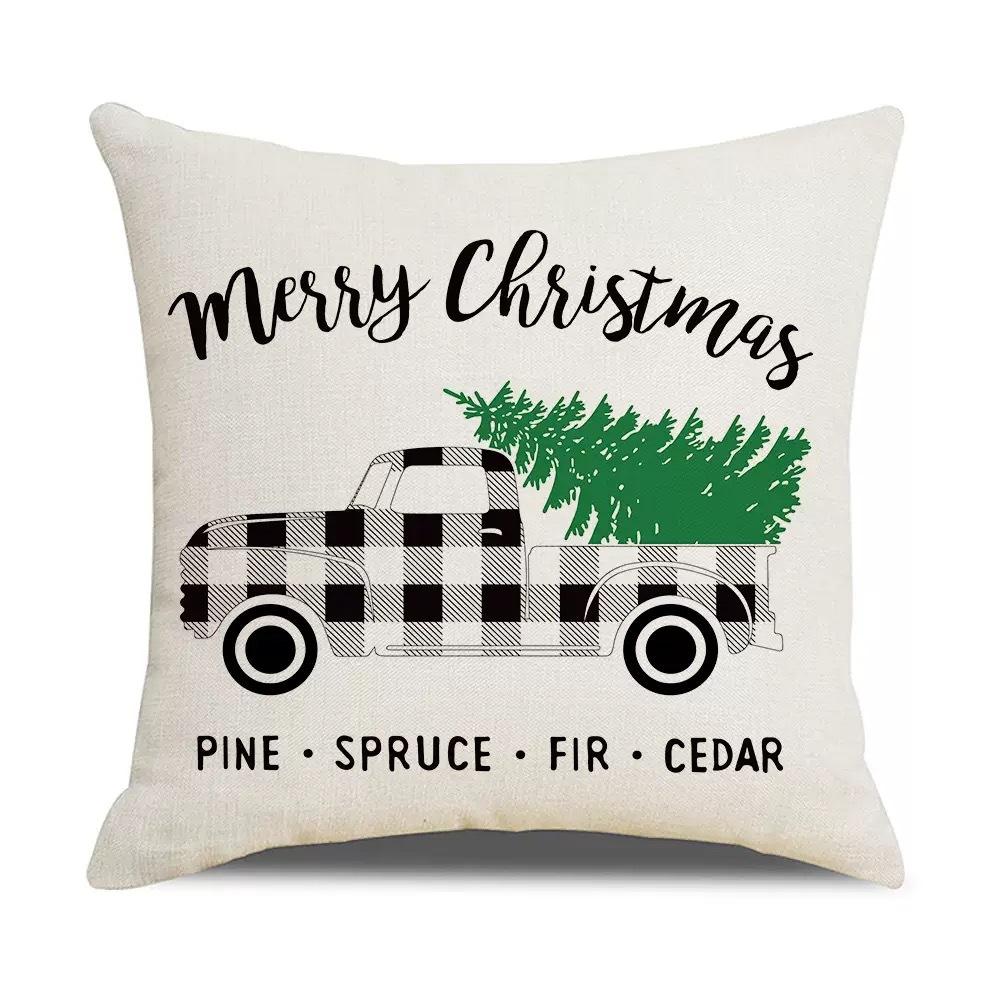 Christmas Pillowcase Home Holiday Sofa Bedside Decoration Pillow Cushion Cover