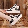 Fashion Winter Versatile Warm Sneakers New Velvet Women's Cotton Shoes Lace Up Shoes Ladies Casual High Top Snow Boots Mujer Zapatos