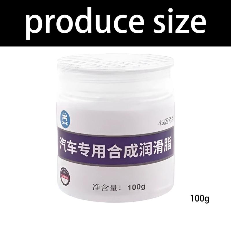 Protective Lubricating Grease Agent for Vehicle Maintenance Prevents Squeaking on Hinges Seals and Tracks Brush Provided