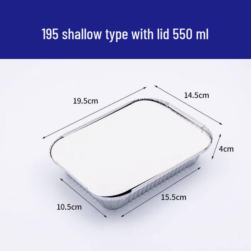 

Kashicong Rectangular Aluminum Foil Baking Pans with Lids