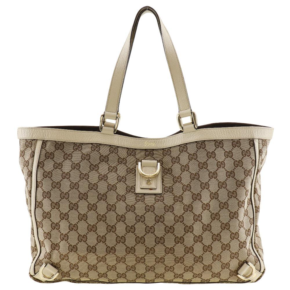 

GUCCI Abbey Tote Bag 141472 Brown GG canvas Women Used