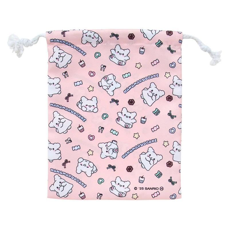Sanrio HANAMARUOBAKE Set of 3 Drawstring Bags (Pastel Sweets Pop) Japan NEW